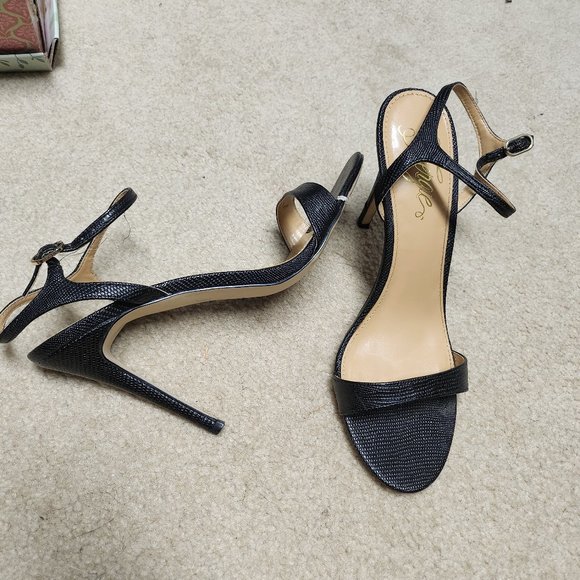 Strappy black heels